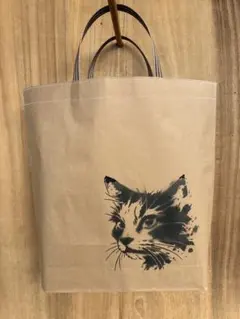 762 お米袋10kgをリメイクしたねこのバッグです。