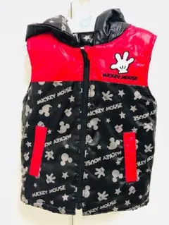 子ども中綿ベスト、軽い、ミッキーマウス、95cm