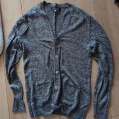 アダムエロペ　グレー ニットカーディガン Lサイズ