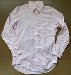 ユニクロ　ピンク　ギンガムチェックシャツ　Sサイズ