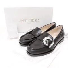 【極美品】ジミーチュウ CHERI ローファー ビジュー クリスタル 36.5