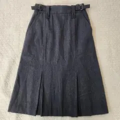 美品★マーガレットハウエル　ミモレ丈　コットンウールスカート
