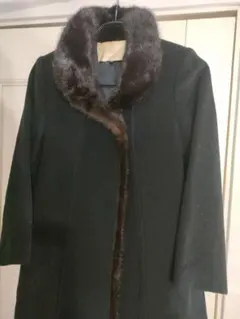 日本製✩新品同様✩カシミヤ100%✩ミンク✩ミンク取り外し可能✩ファーコート ミンクコート条件付き