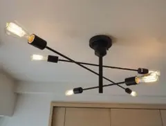 【クラッシュゲート】アストルシーリングライト LT-2675 ブラック6灯