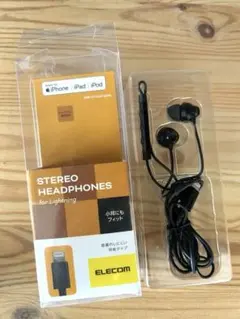 ELECOM ステレオヘッドホン ライトニング EHP-LF12CM ブラック