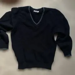 入学準備GREEN MITE ネイビー Vネックスクールカーディガン　Ｍsize