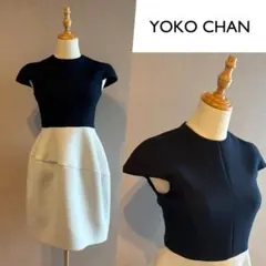 YOKO CHAN バイカラー 半袖 ワンピースのサムネイル
