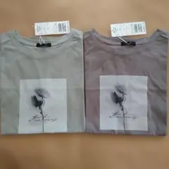 【新品・B品】COMME CA ISM　フォトプリントTシャツ　9号　2枚セット