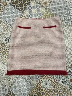 Vivienne Tamピンクと赤のストライプ タイトスカート