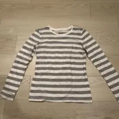 無印良品 ボーダー長袖シャツ XS