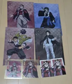 アニプレックスオンラインくじ クリアファイル クリア色紙 童磨 黒死牟 無惨