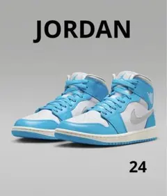 【新品】ナイキ エア ジョーダン 1 MID ウィメンズ 24cm