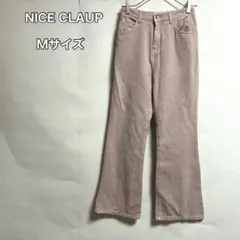 NICE CLAUP ナイスクラップMサイズ デニムワイドパンツバックリボンのサムネイル