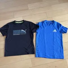 Puma & adidas Tシャツ 2枚セット 130