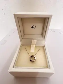 4℃ ネックレス ダブルリング シルバーカラーのサムネイル