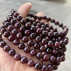 天然石 ガーネットブレスレット 8mm 1巻 パワーストーン 1月誕生石