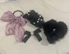 ヘアアクセサリー　セット　シュシュ　リボン　クリップ