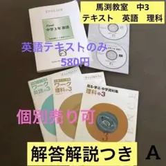 馬渕 中3 英語I Final 高校受験　ワーク理科　個別売り可