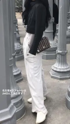 JUEMI EMB Crease Sweat Pants ASH