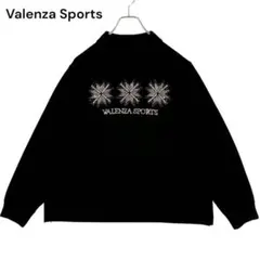 バレンザスポーツ ビジューワッペン　ニット キラキラ　黒 ハイネック 毛100%のサムネイル