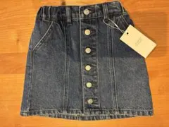 新品 LOWRYS FARM デニム前ボタン スカート 110cmのサムネイル