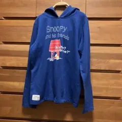 snoopy ピーナッツ青紺パーカー スヌーピー peanuts