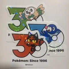 ポケモン 韓国限定 ポケモンストア30周年ロゴステッカー ミズゴロウ