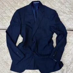 あ*ゃ様 未使用級✨オリヒカ ネイビー テーラード ジャケット2ボタン ウールス