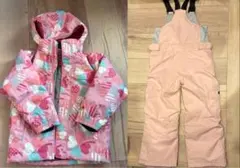 yuk　ROXY 子ども用スキーウェア ピンク　上下セット