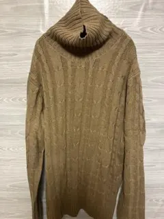 H.O.B エイチオービー べージュ タートルネック ニットセーター L 古着