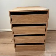 廃盤 無印良品 木製4段 引出 オーク材 ユニットシェルフ用 - メルカリ