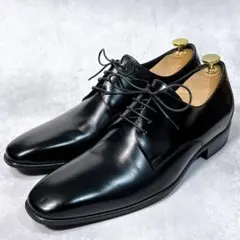 ☆美品☆【ベニル】ウエディングシューズ (25.5) プレーントゥ　レザー　黒 ☆美品☆【ベニル】ウエディングシューズ (25.5) プレーントゥ レザー
