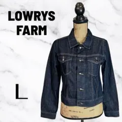 美品✨【LOWRYS FARM】クロップド丈デニムジャケット　しっかり生地　濃紺
