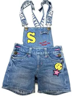 SMILEY FACE デニム　オーバオール　サロペット　120 130