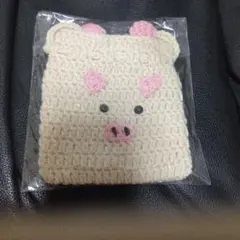 【新品】drug store's ぶたさん ニットポーチのサムネイル