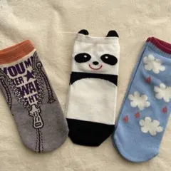 ユニークデザインソックス3足セット