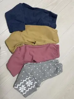 カラフルな裏起毛パンツセット