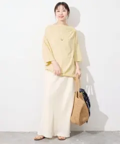 SLOBE IENA ニュアンスネックBIG TEE イエローのサムネイル