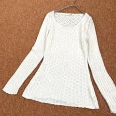 ジェラートピケ 編み編みルームウェア 白 肌触り良い 部屋着