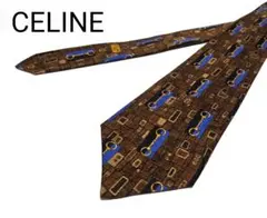 CELINE 鍵モチーフ シルクネクタイ