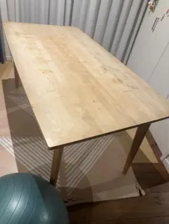 ☆無印良品 丸・サークル 天然木オーク材ダイニングテーブル 120cm