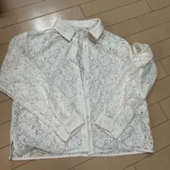 GU レース長袖シャツ Sサイズ ナチュラル