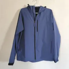 ポリエステルジャケット フード付き 青