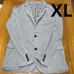 AZUL by moussy グレー テーラードジャケット 花柄ポケット