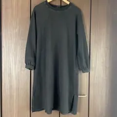 Naflat ナフラット　デニムワンピース　ブラック　黒　M ダメージ加工