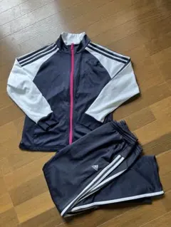 【最終値下げ本日限り】adidas アディダスレディース　ジャージ上下ネイビーS