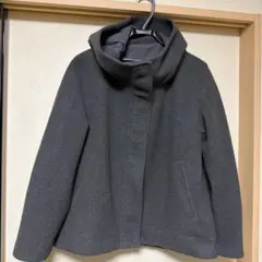 GUコージーメルトンショートフーディコート　L