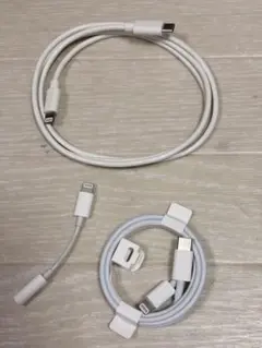 apple純正 Lightning&Type-C ケーブル イヤホンジャック