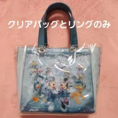 未使用】加工済ダイソークリアバッグポケット ディズニースーベニア