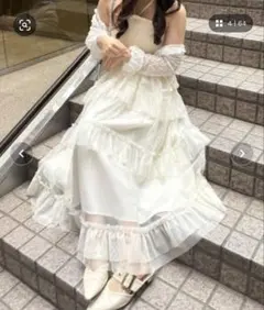 evelyn フリルチュールキャミOP アイスグレイ IGY evelyn フリルチュールキャミOP - メルカリ